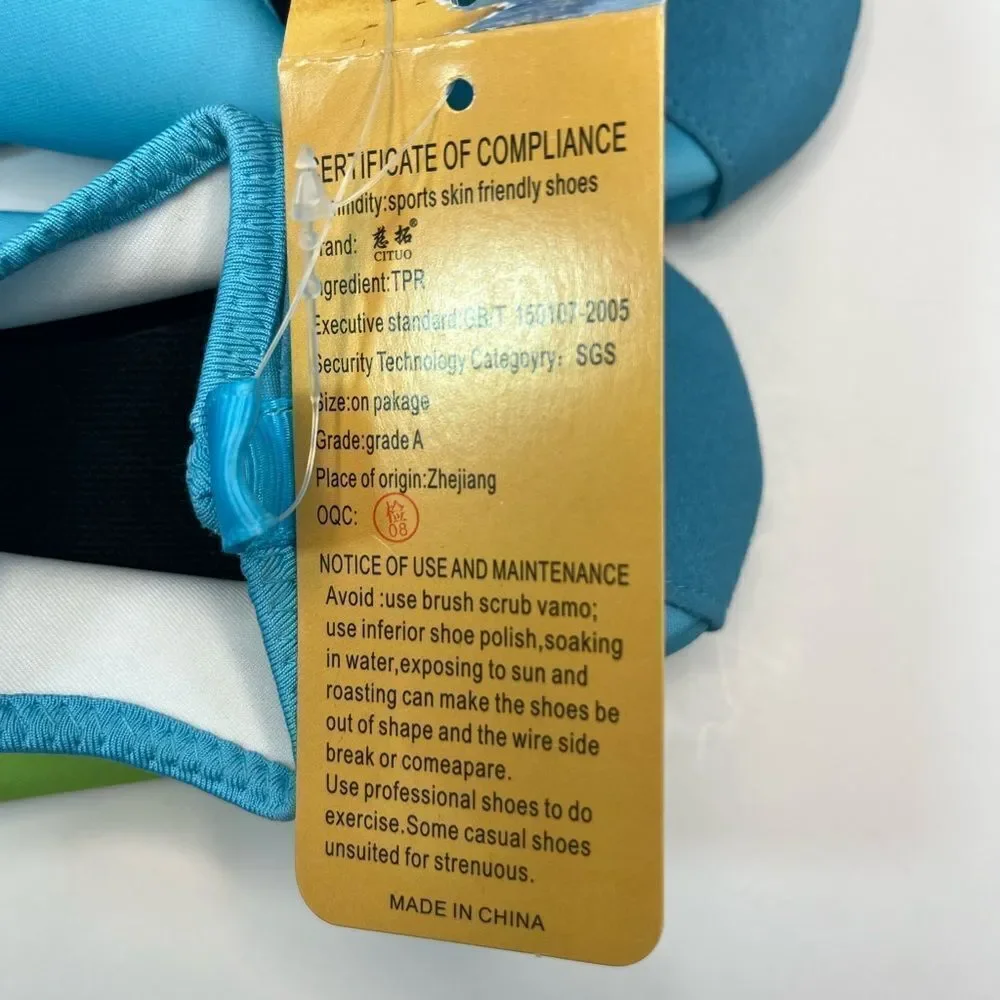 🔥4/$25 Water Shoes Kids 4Y/5Y, Blue Green NWT